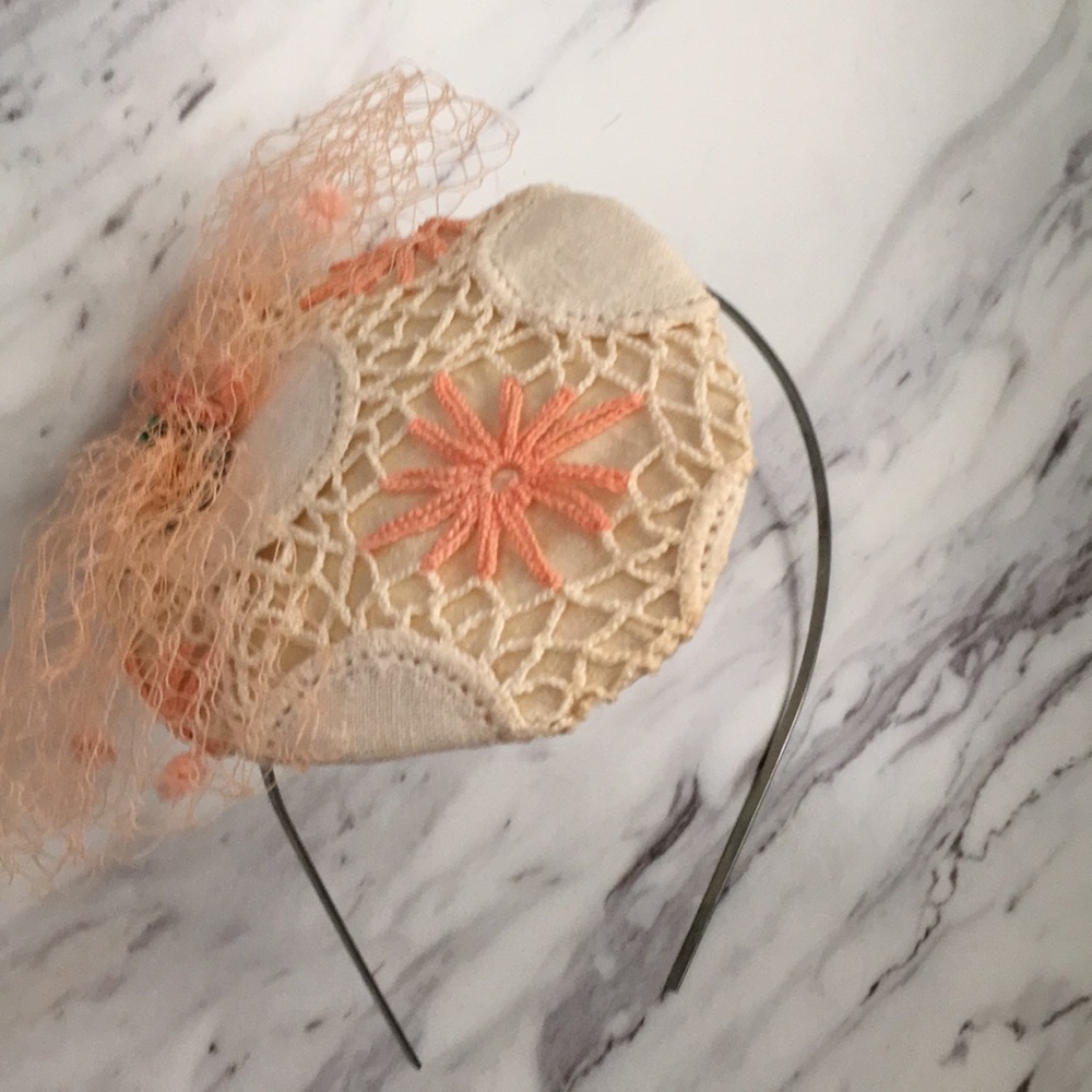 Lace Crochet Fascinator Headband